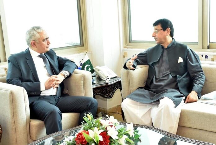 Egyptian-ambassador-in-Pakistan-Dr.-Tarek-Dahroug-met-the-Federal-Minister-for-IT-and-Telecommunication-Syed-Amin-Ul-Haque